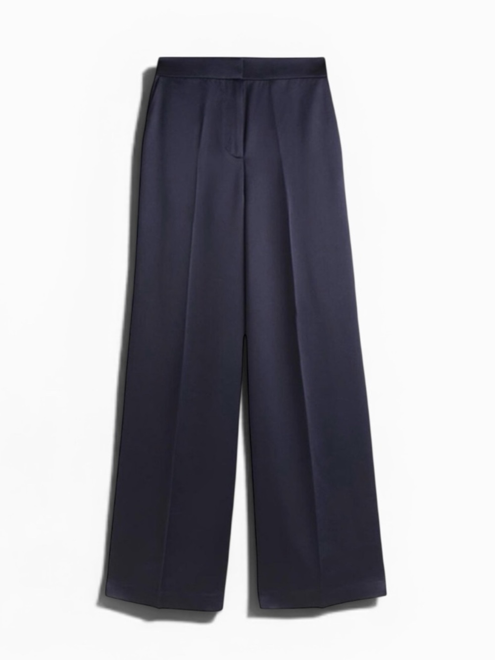 NWT Boden Navy Satin Wide Leg Trousers Size 10 Petite - Picture 6 of 13